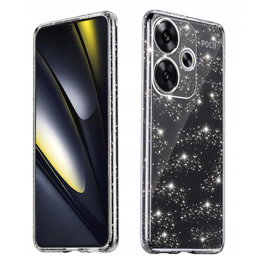 Funda para Xiaomi Poco F6, Techsuit, SparkleSkin, Transparente