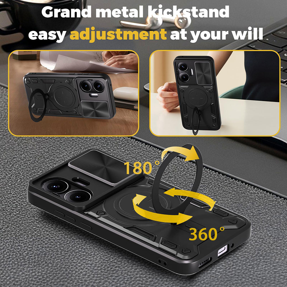 Funda para Xiaomi Poco F7, Techsuit, CamGuard Pro, Negra