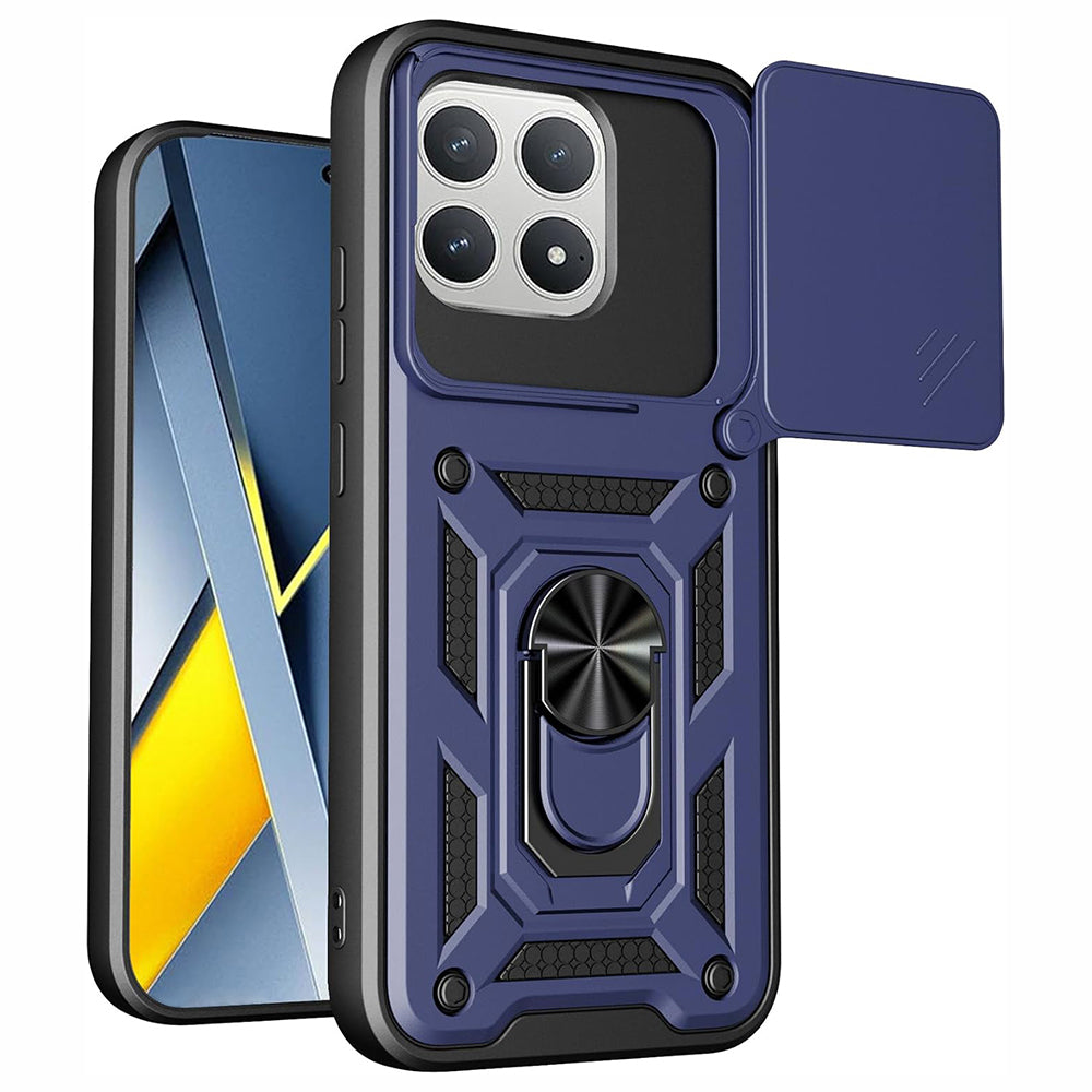 Funda para Xiaomi Poco F8 Pro, Techsuit, CamShield, Azul