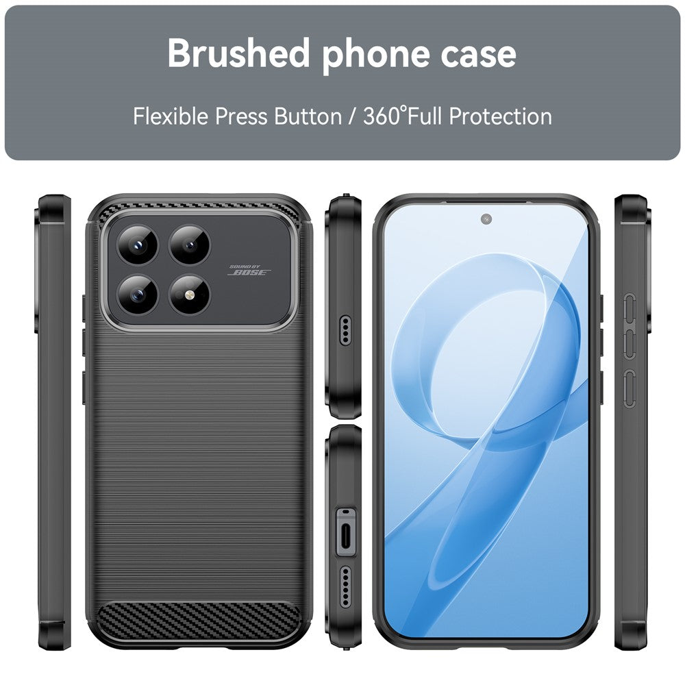 Funda para Xiaomi Poco F8 Pro, Techsuit, Carbono, Negra