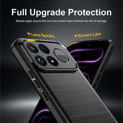 Funda para Xiaomi Poco F9 Ultra, Techsuit, Carbono, Negra