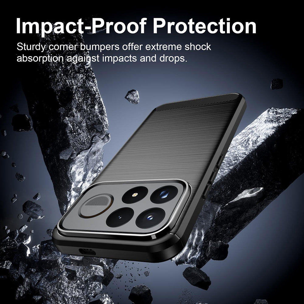 Funda para Xiaomi Poco F9 Ultra, Techsuit, Carbono, Negra