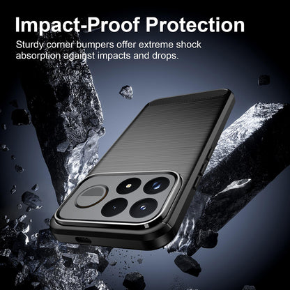 Funda para Xiaomi Poco F9 Ultra, Techsuit, Carbono, Negra