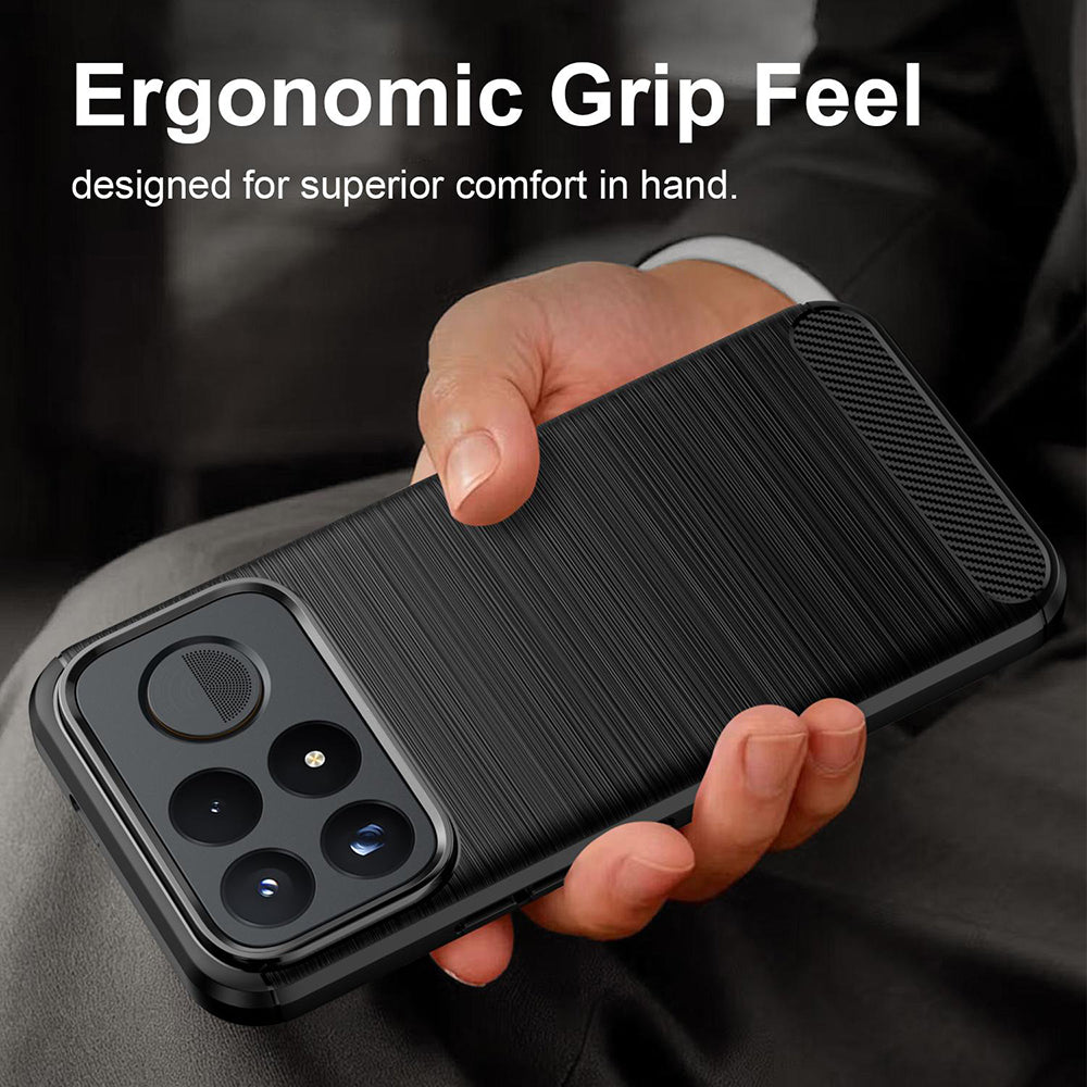Funda para Xiaomi Poco F9 Ultra, Techsuit, Carbono, Negra