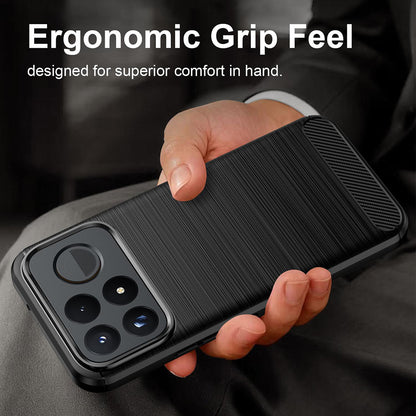 Funda para Xiaomi Poco F9 Ultra, Techsuit, Carbono, Negra