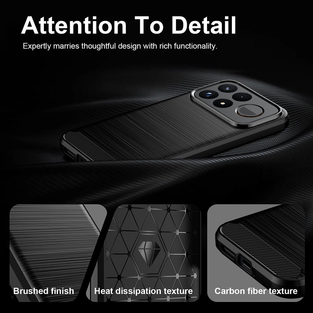 Funda para Xiaomi Poco F9 Ultra, Techsuit, Carbono, Negra