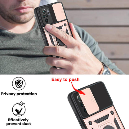 Funda para Xiaomi Poco M5s / Redmi Note 10S / Note 10, Techsuit, CamShield, Negra