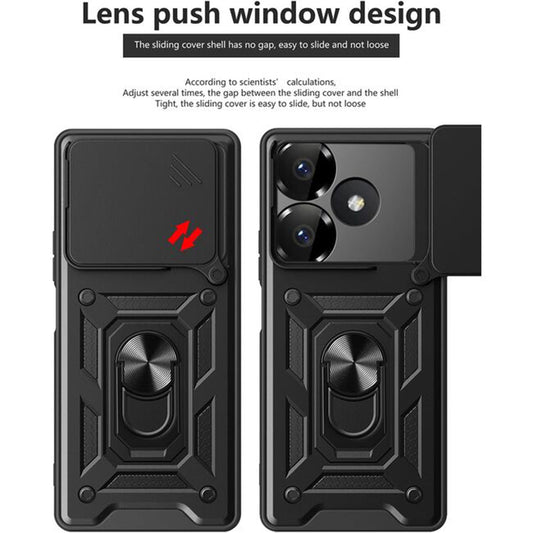 Funda para Xiaomi Poco M6 4G / Redmi 13, Techsuit, CamShield, Negra