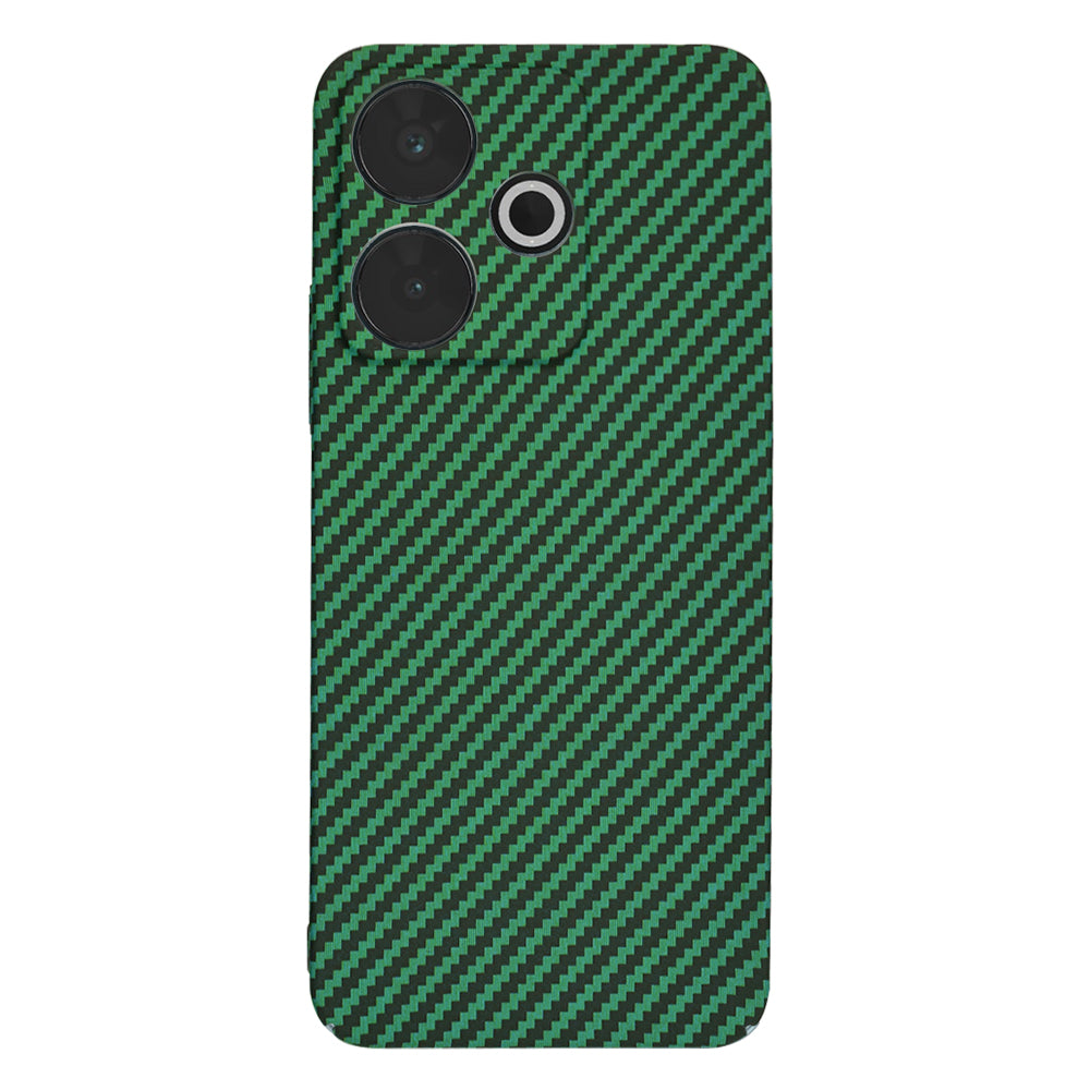 Funda para Xiaomi Poco M6 4G / Redmi 13, Techsuit, Carbonite FiberShell, Verde