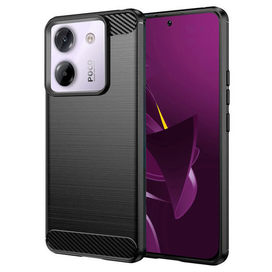 Funda para Xiaomi Poco M7 Pro 5G, Techsuit, Carbono, Negra
