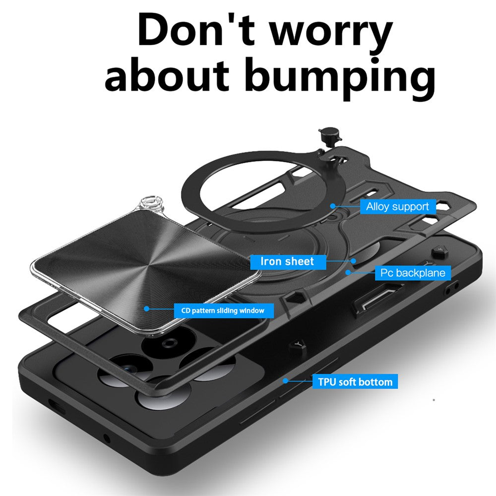 Funda para Xiaomi Poco M8 Pro / Redmi Note 15 Pro+ 5G, Techsuit, CamGuard Pro, Rosa Dorada