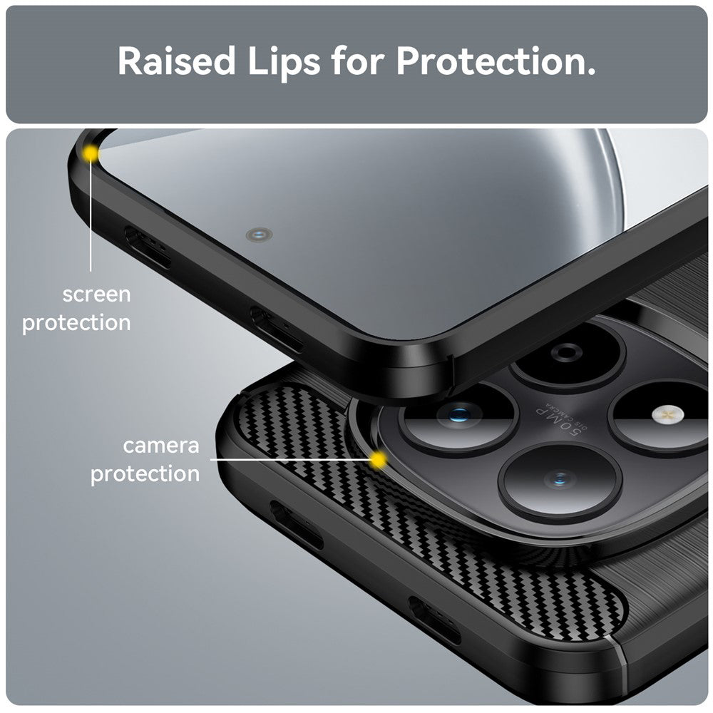 Funda para Xiaomi Poco M8 Pro / Redmi Note 15 Pro+ 5G, Techsuit, Carbono, Negra