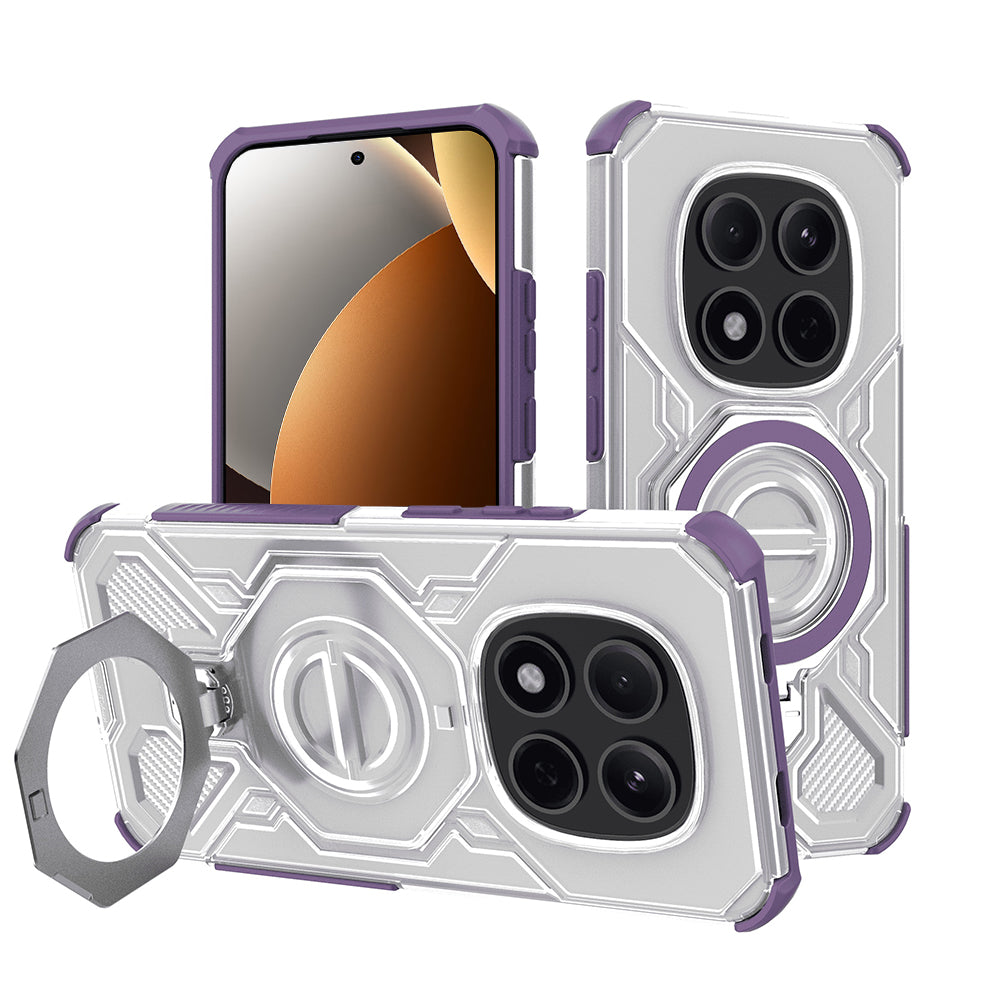 Funda para Xiaomi Poco M8 Pro / Redmi Note 15 Pro+ 5G, Techsuit, Carbon Shield Pro, Morado