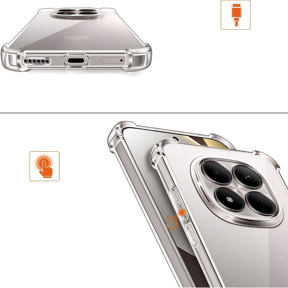 Funda para Xiaomi Poco M8 / Redmi Note 15 5G / Note 15 4G, Techsuit, Shockproof Clear, Transparente