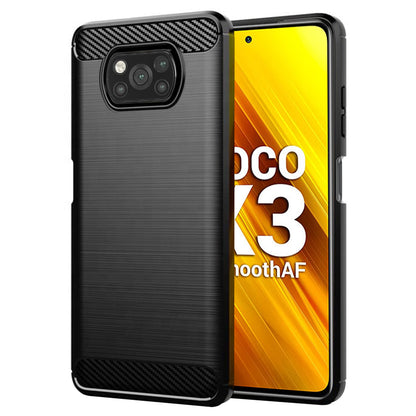 Funda para Xiaomi Poco X3 Pro / X3 NFC / X3, Techsuit, Carbono, Negra
