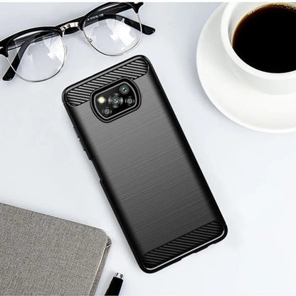 Funda para Xiaomi Poco X3 Pro / X3 NFC / X3, Techsuit, Carbono, Negra