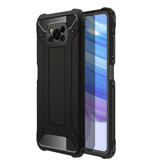 Funda para Xiaomi Poco X3 Pro / X3 NFC / X3, Techsuit, Hybrid Armor, Negra