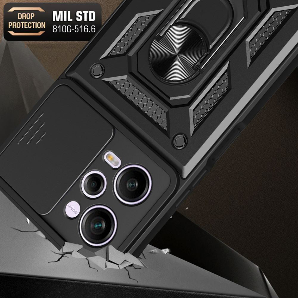 Funda para Xiaomi Poco X5 Pro / Redmi Note 12 Pro 5G, Techsuit, CamShield, Negra