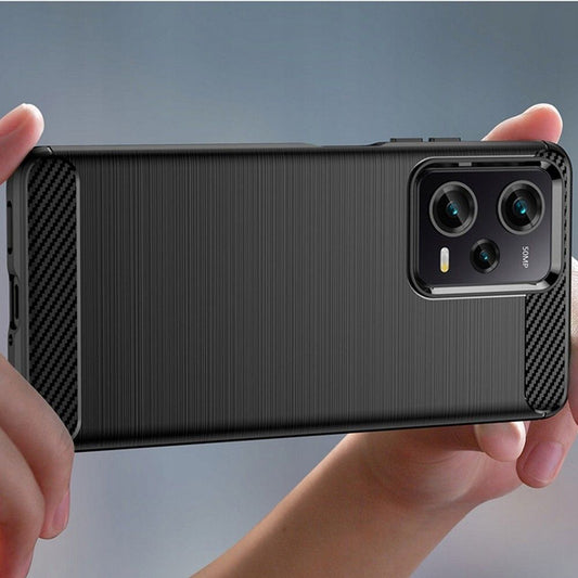 Funda para Xiaomi Poco X5 Pro / Redmi Note 12 Pro 5G, Techsuit, Carbono, Negra