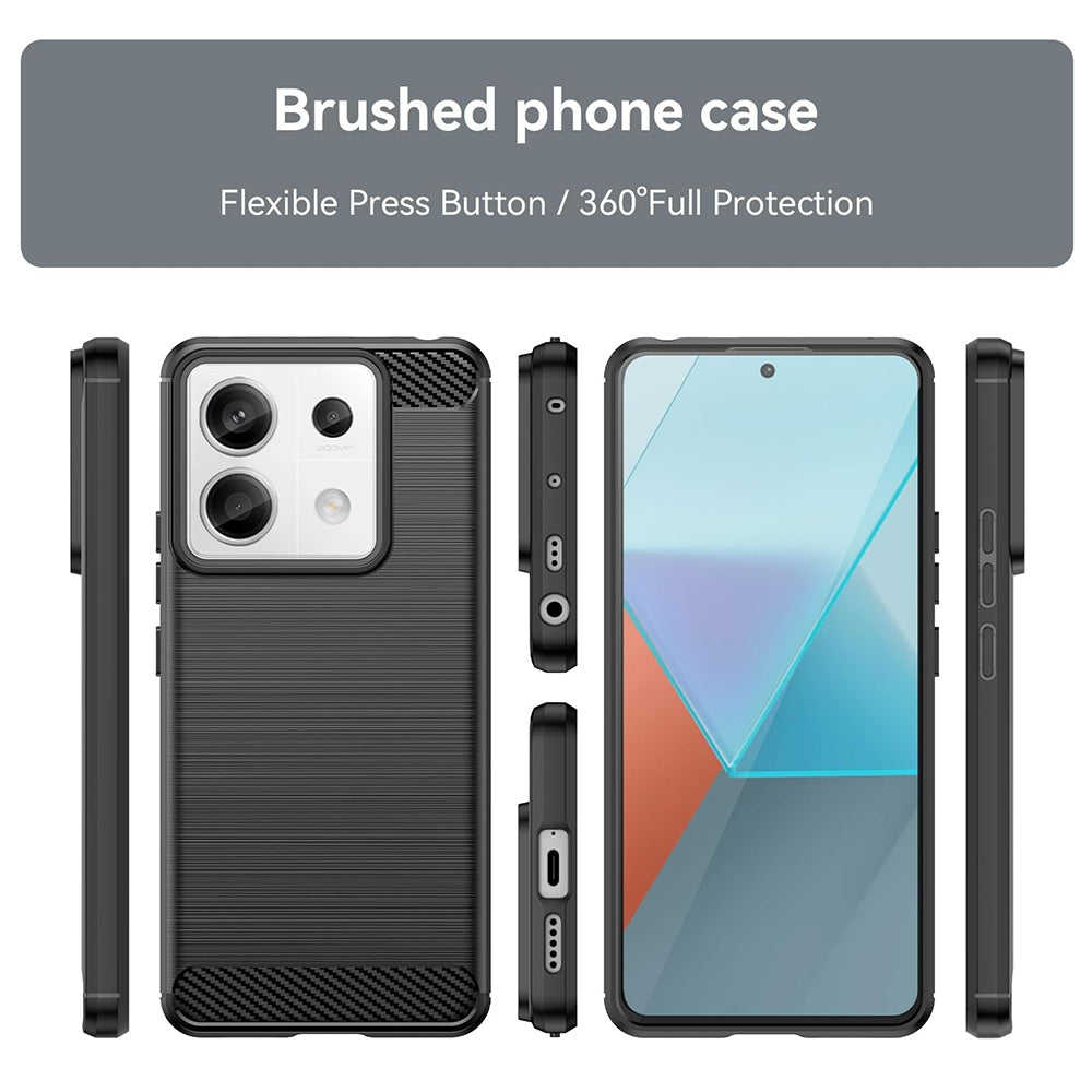 Funda para Xiaomi Poco X6 / Note 13 Pro 5G, Techsuit, Carbono, Negra