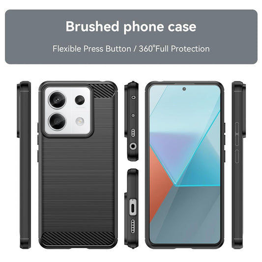 Funda para Xiaomi Poco X6 / Note 13 Pro 5G, Techsuit, Carbono, Negra