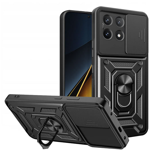 Funda para Xiaomi Poco X6 Pro, Techsuit, CamShield, Negra