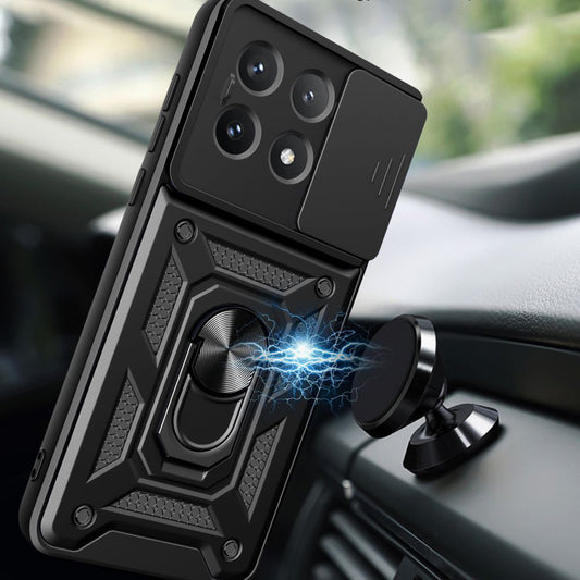 Funda para Xiaomi Poco X6 Pro, Techsuit, CamShield, Negra