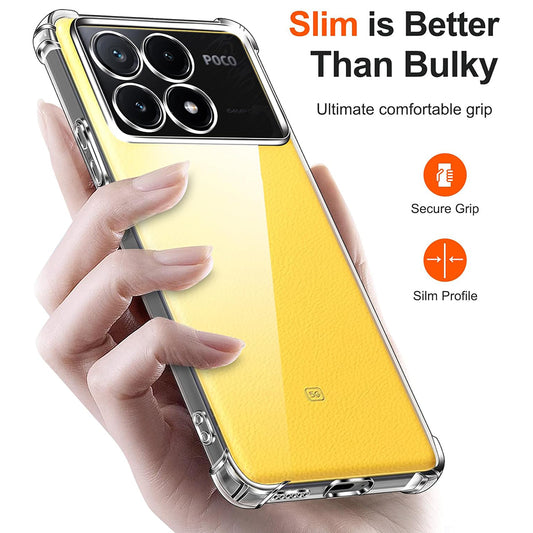 Funda para Xiaomi Poco X6 Pro, Techsuit, Antigolpes Transparente, Transparente