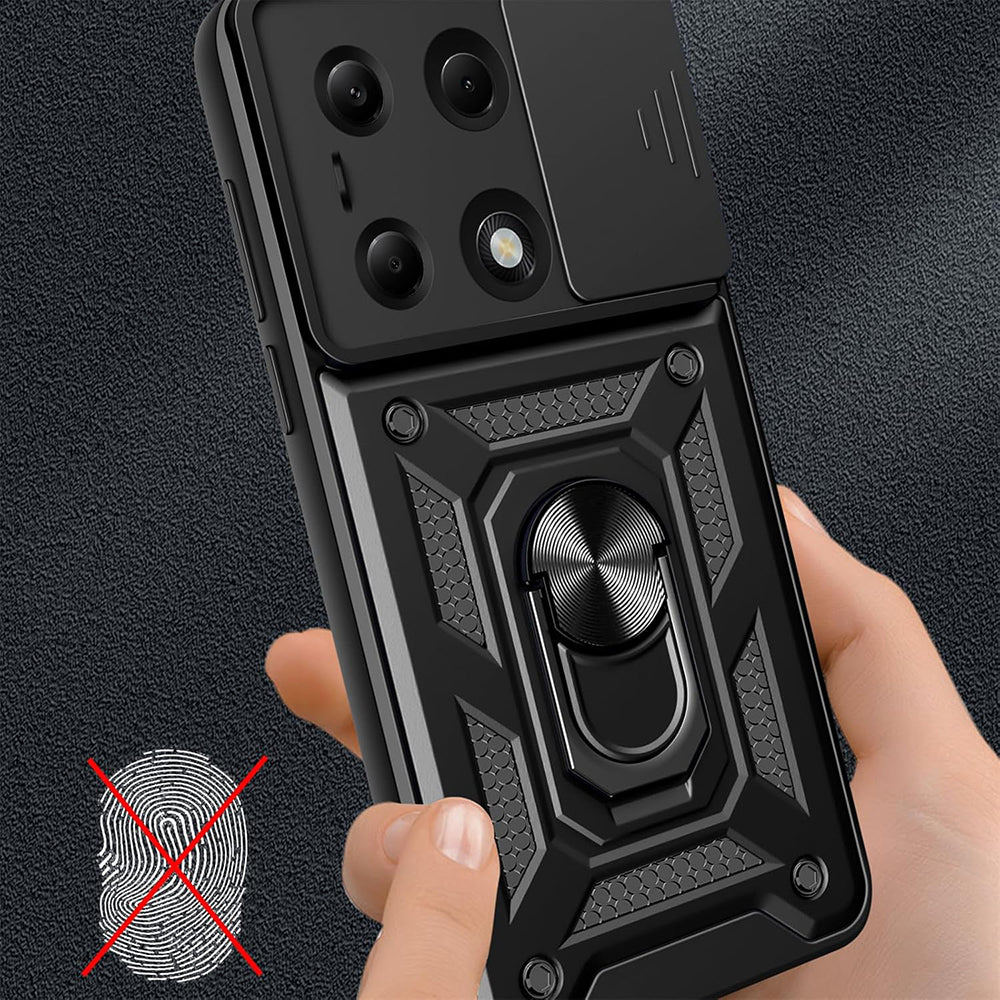 Funda para Xiaomi Poco X7 / Note 14 Pro 5G, Techsuit, CamShield, Negra