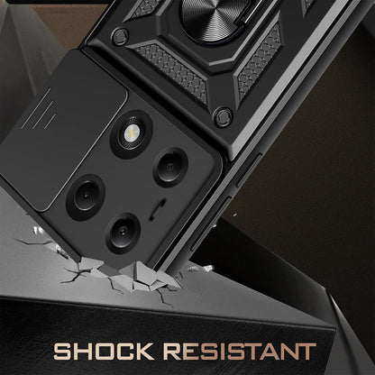 Funda para Xiaomi Poco X7 / Note 14 Pro 5G, Techsuit, CamShield, Negra