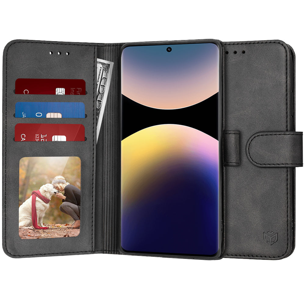 Funda para Xiaomi Poco X7 / Note 14 Pro 5G, Techsuit, Diary Book, Negra