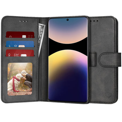 Funda para Xiaomi Poco X7 / Note 14 Pro 5G, Techsuit, Diary Book, Negra