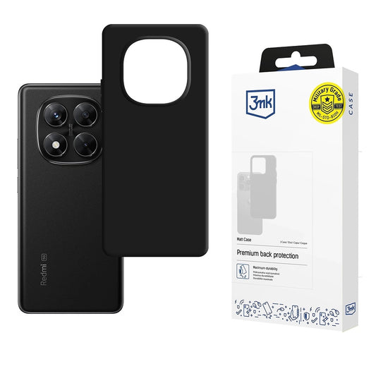 Funda para Xiaomi Poco X7 / Redmi Note 14 Pro 5G, 3MK, Negra Mate