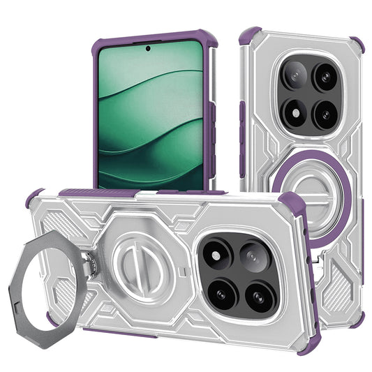Case for Xiaomi Poco X7 / Redmi Note 14 Pro 5G, Techsuit, Carbon Shield Pro, Purple