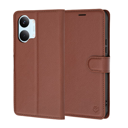 Funda para Xiaomi Poco X8 Pro Max, Techsuit, Leather Folio, Marrón