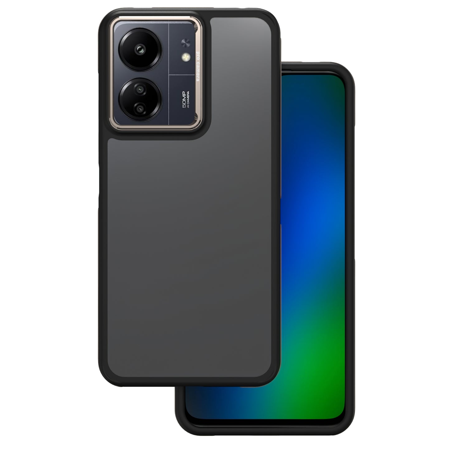 Funda para Xiaomi Poco M6 / Redmi 13C 5G, OEM, Crystal Black, Gris