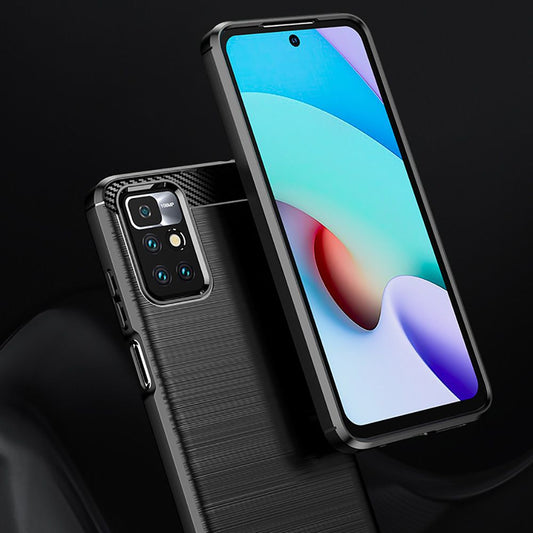 Funda para Xiaomi Redmi 10 2022 / 10 (2021), Techsuit, Carbono, Negra
