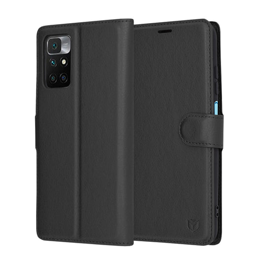 Funda para Xiaomi Redmi 10 2022 / 10 (2021), Techsuit, Leather Folio, Negra