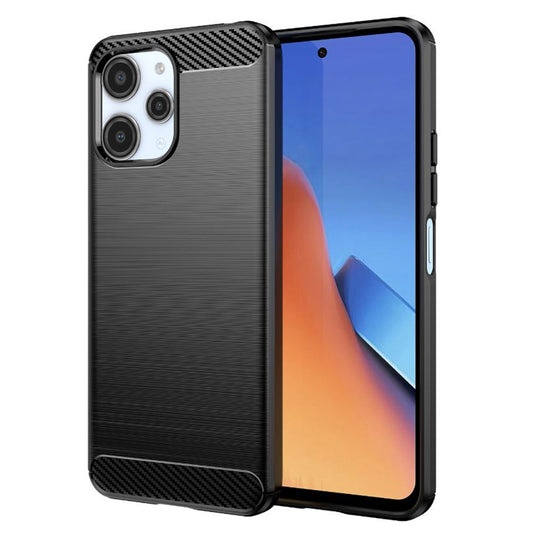 Funda para Xiaomi Redmi 12 5G / 12, Techsuit, Carbono, Negra