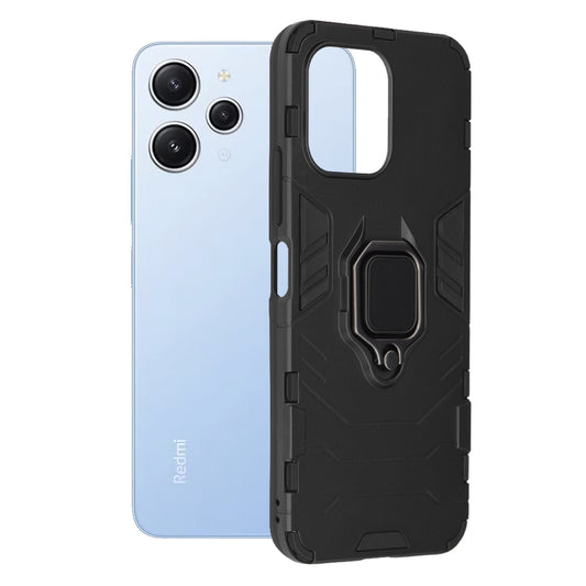 Funda para Xiaomi Redmi 12 5G / 12, Techsuit, Shield, Negra