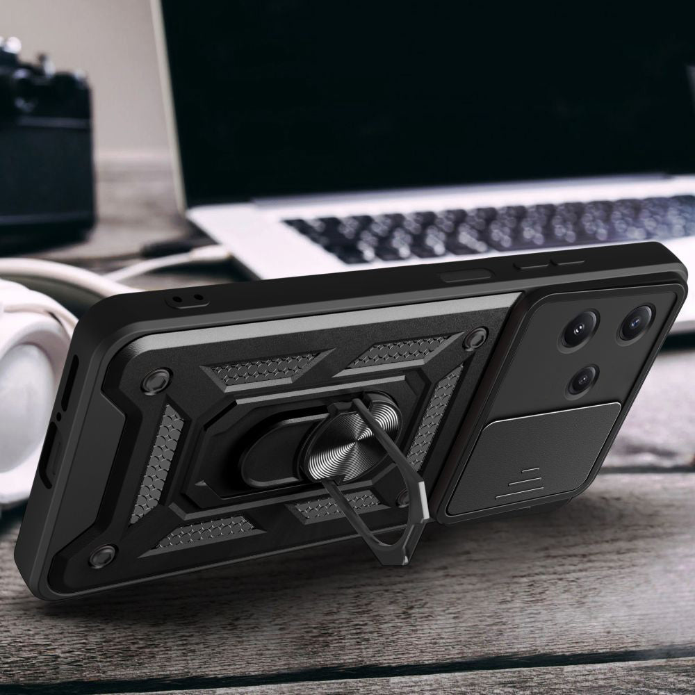 Funda para Xiaomi Redmi 12 5G, Techsuit, CamShield, Negra