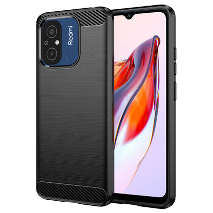 Funda para Xiaomi Redmi 12C, Techsuit, Carbono, Negra
