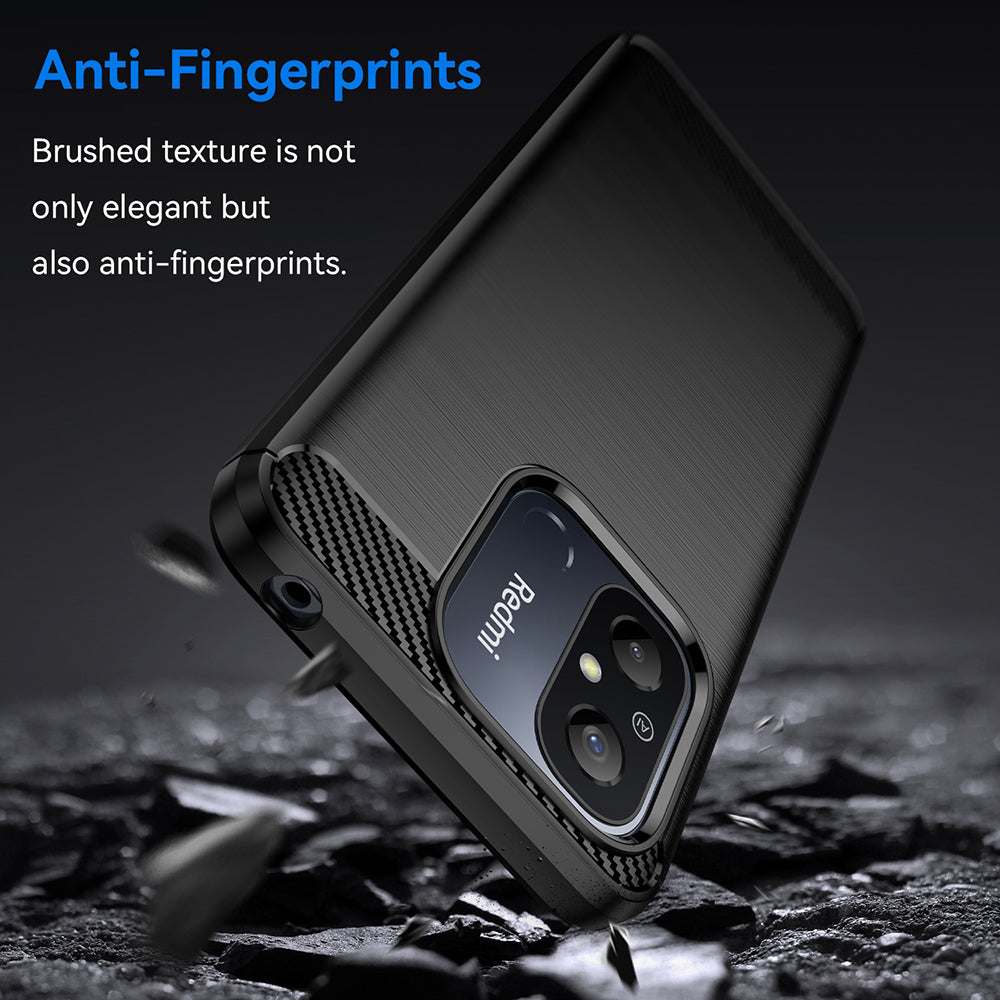 Funda para Xiaomi Redmi 12C, Techsuit, Carbono, Negra