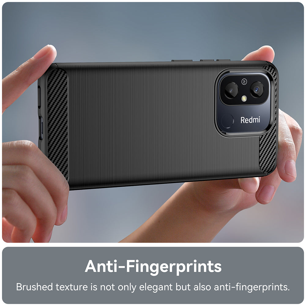 Funda para Xiaomi Redmi 12C, Techsuit, Carbono, Negra