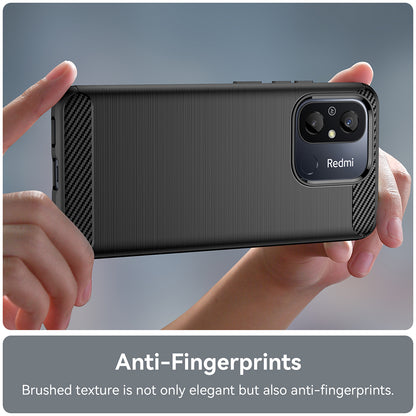 Funda para Xiaomi Redmi 12C, Techsuit, Carbono, Negra