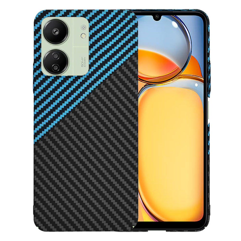 Funda para Xiaomi Redmi 13C 5G / 13C / Poco C65, Techsuit, Carbonite FiberShell, Negra Bleu