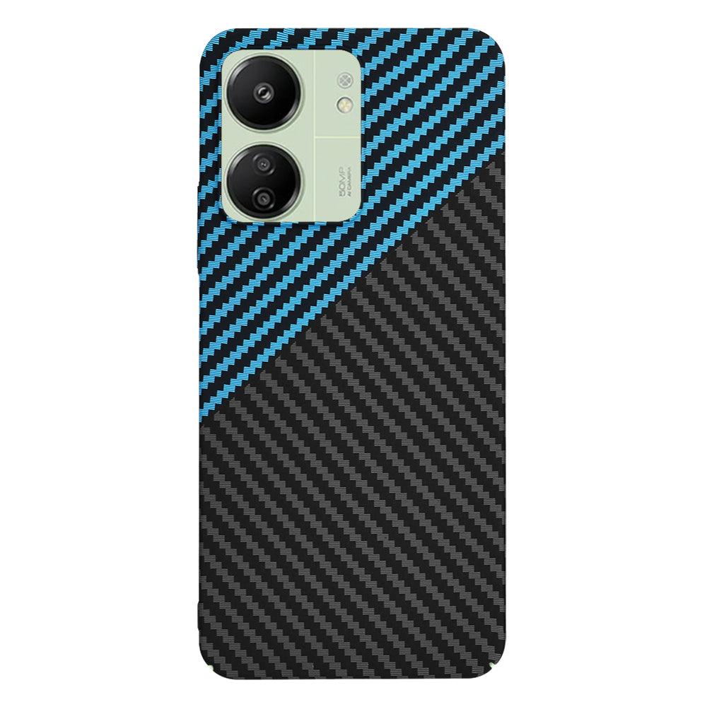 Funda para Xiaomi Redmi 13C 5G / 13C / Poco C65, Techsuit, Carbonite FiberShell, Negra Bleu