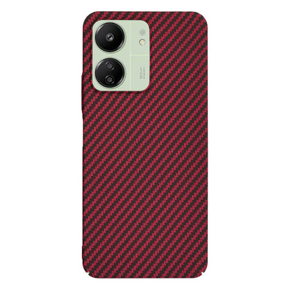 Funda para Xiaomi Redmi 13C 5G / 13C / Poco C65, Techsuit, Carbonite FiberShell, Roja