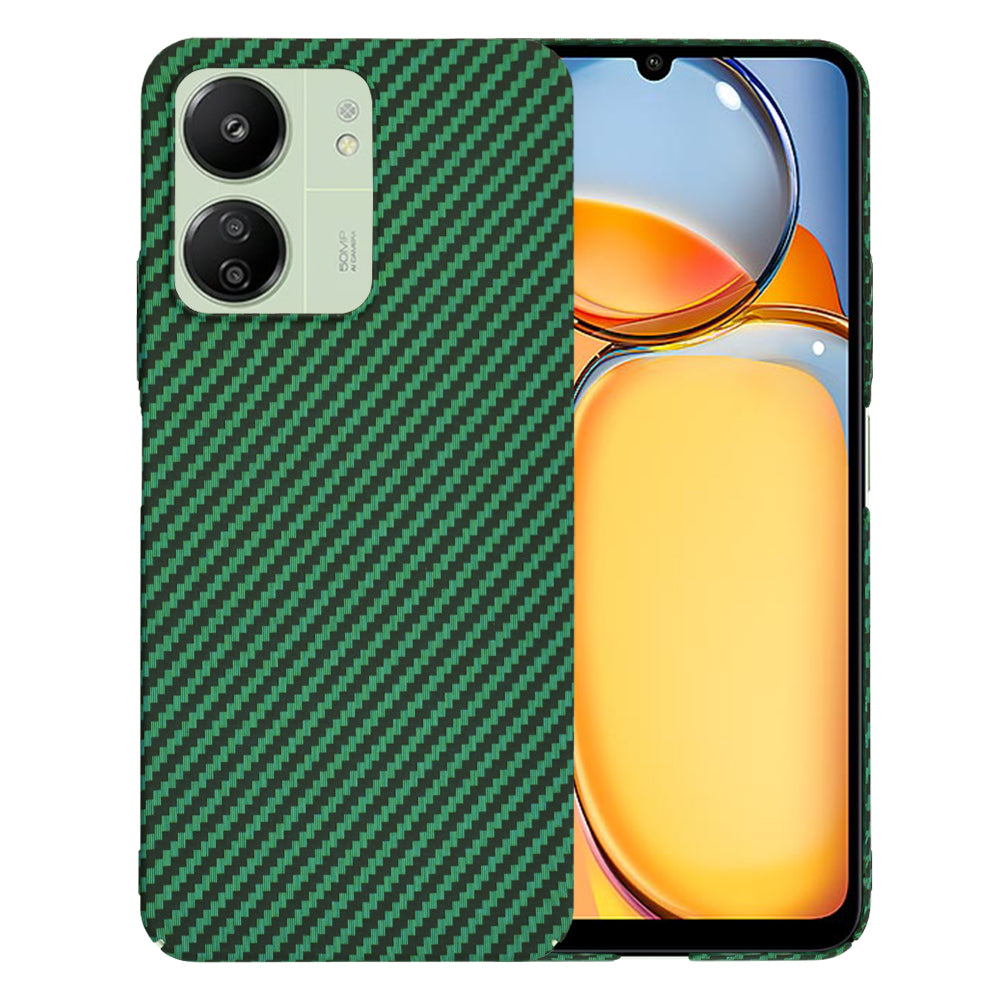 Funda para Xiaomi Redmi 13C 5G / 13C / Poco C65, Techsuit, Carbonite FiberShell, Verde