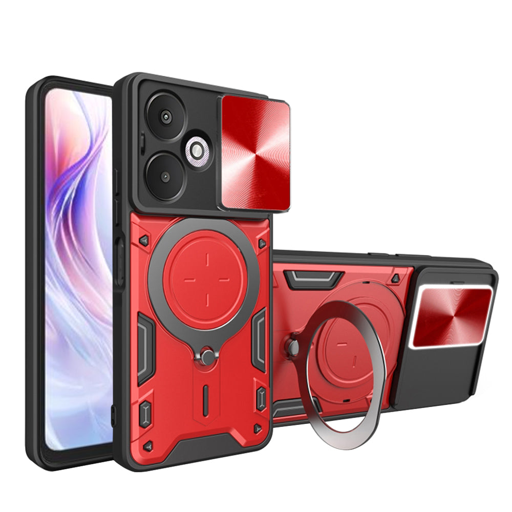 Funda para Xiaomi Redmi 13C 5G, Techsuit, CamGuard Pro, Roja